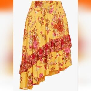 City Chic Women's Apparel Women's Asymmetrical Venice Skirt ~ Sunflower ~ XXXL